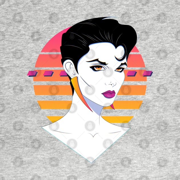 Retro Nagel Style Cyberpunk Portrait by OldSalt